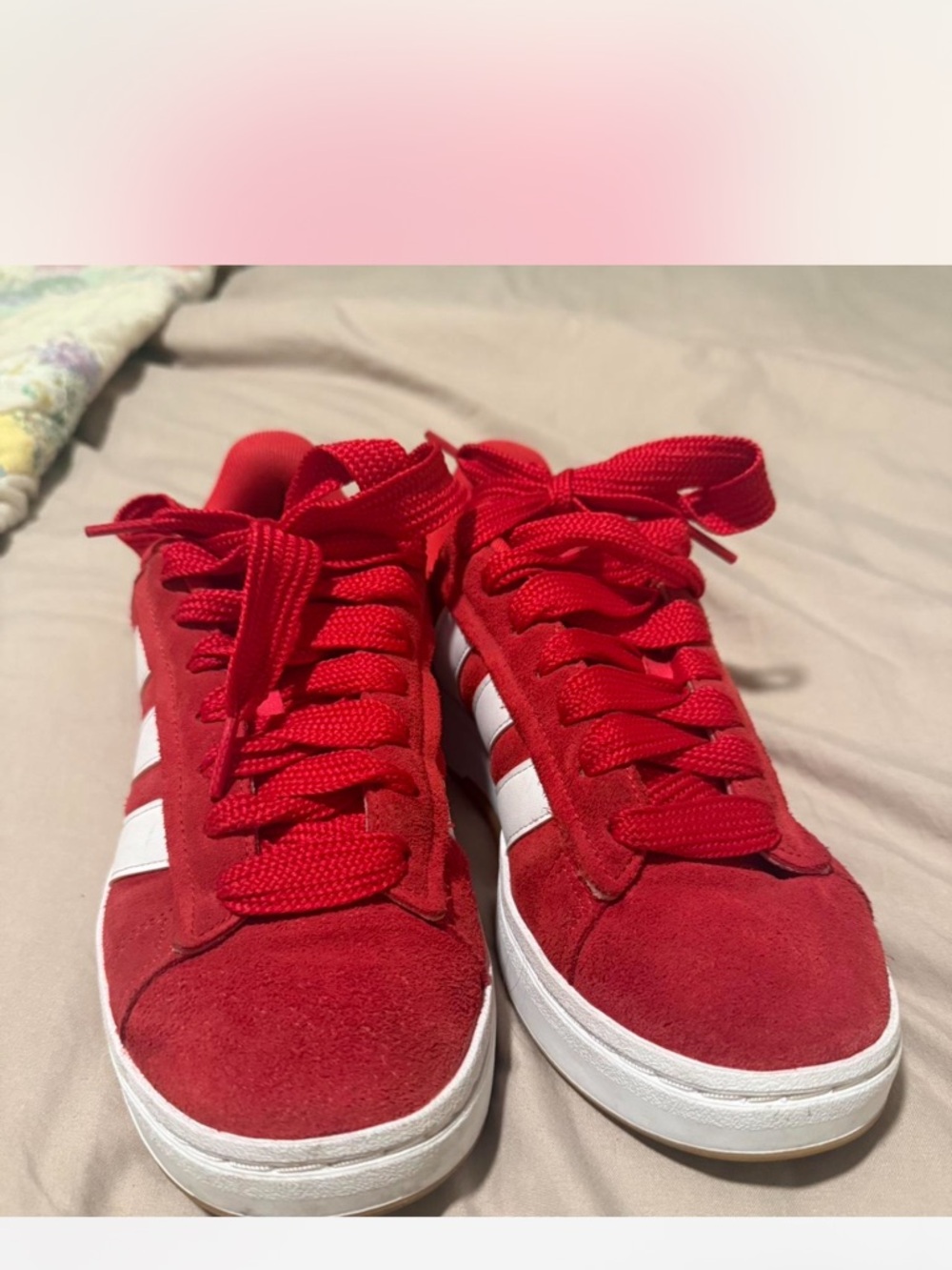 Adidas Red Suede Women's Sneakers
